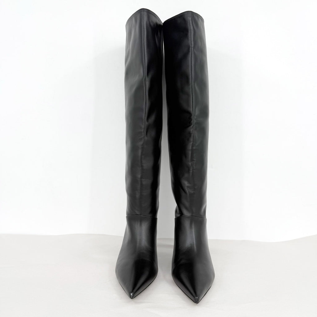 AllSaints Womens Odyssey Over-The-Knee Boots US 9 M Black Leather NWOB