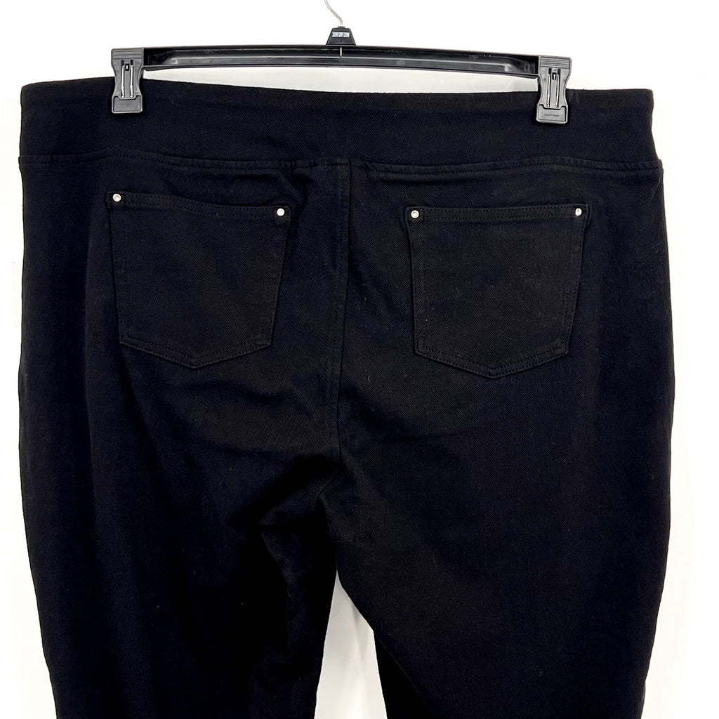 BELLE BY KIM GRAVEL Women's Flexibelle Capri Jeans 26W Black NWOT