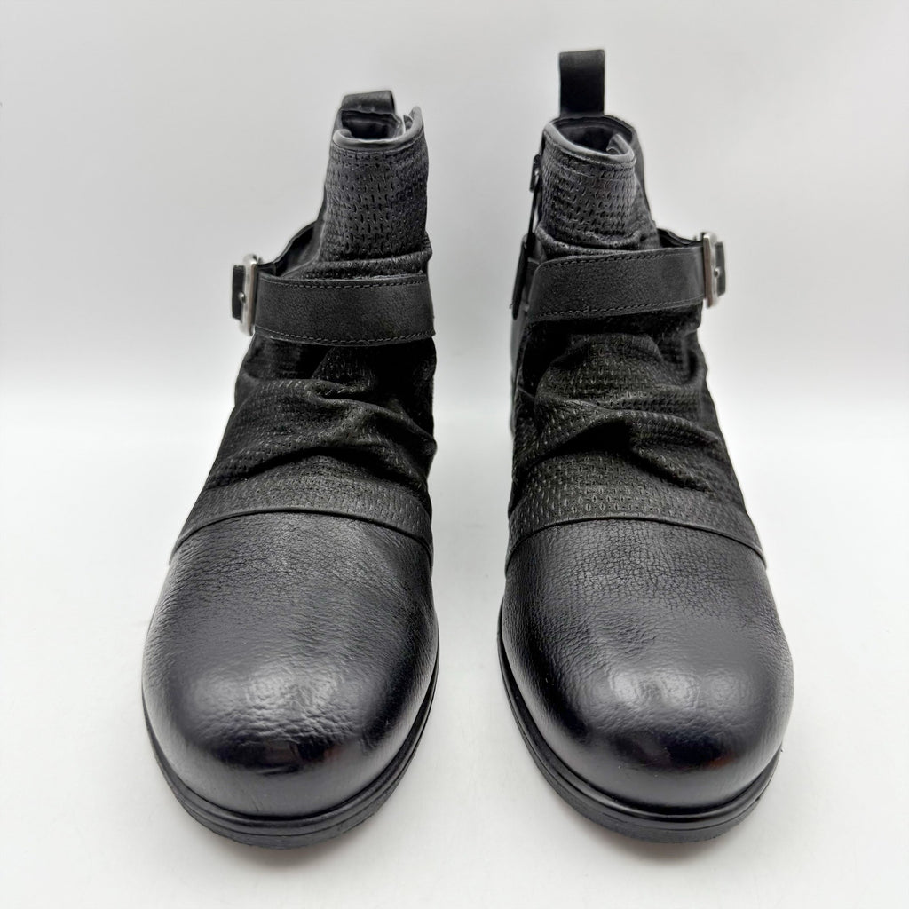 Miz Mooz Womens Suzy Ankle Bootie EU 39 US 8.5-9 Black Leather Boots NIB