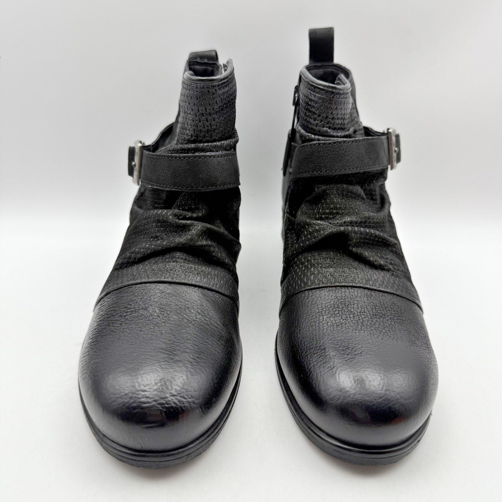 Miz Mooz Womens Suzy Ankle Bootie EU 39 US 8.5-9 Black Leather Boots NIB