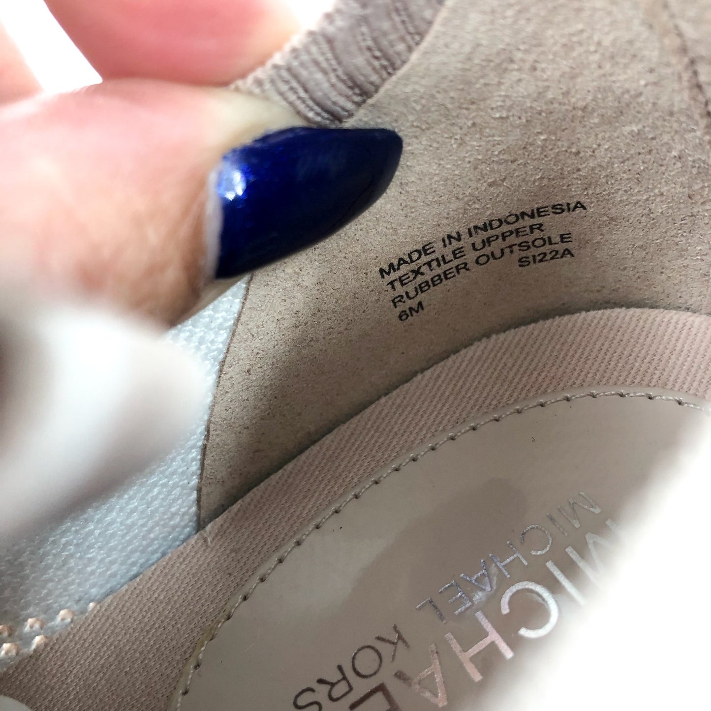 MICHAEL KORS Womens Bodie Mesh Slip-On Sneaker 6 Light Pink Logo Tape NWOB