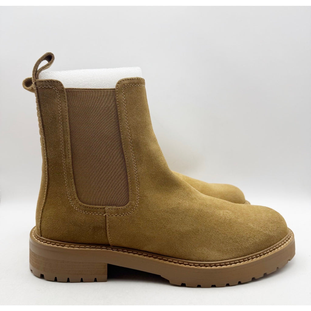 Saint Morta Mens Chunky Chelsea Boots Size 9 EU 43 Tan Camel Suede NIB