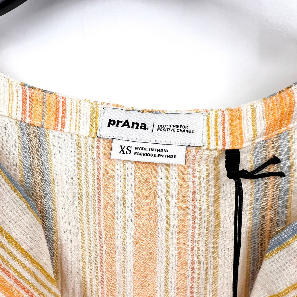 PRANA Women's California Dreaming Maxi Dress XS Golden Hour Stripe NWT