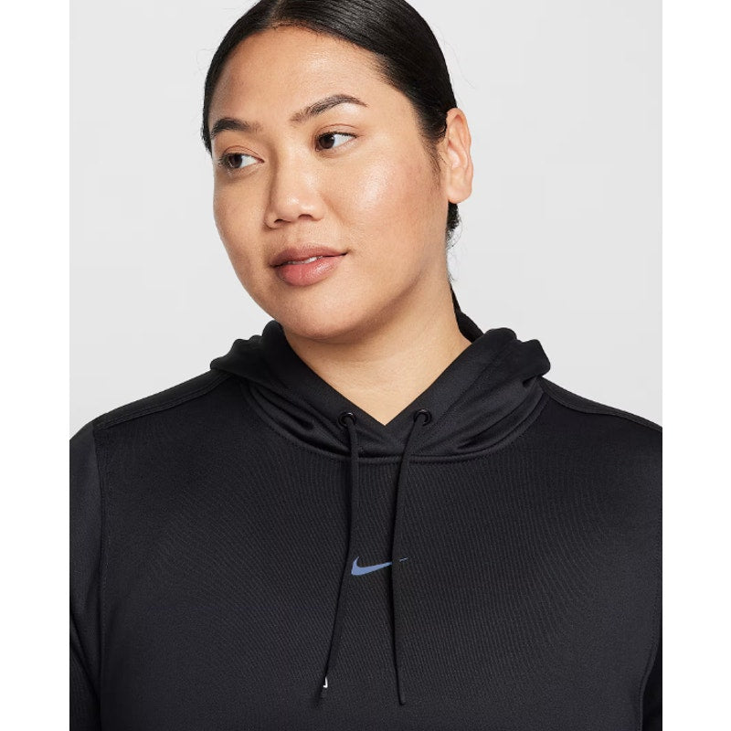 NIKE Womens Therma-FIT One Pullover Hoodie 1X Plus Black Long Sleeve NWT