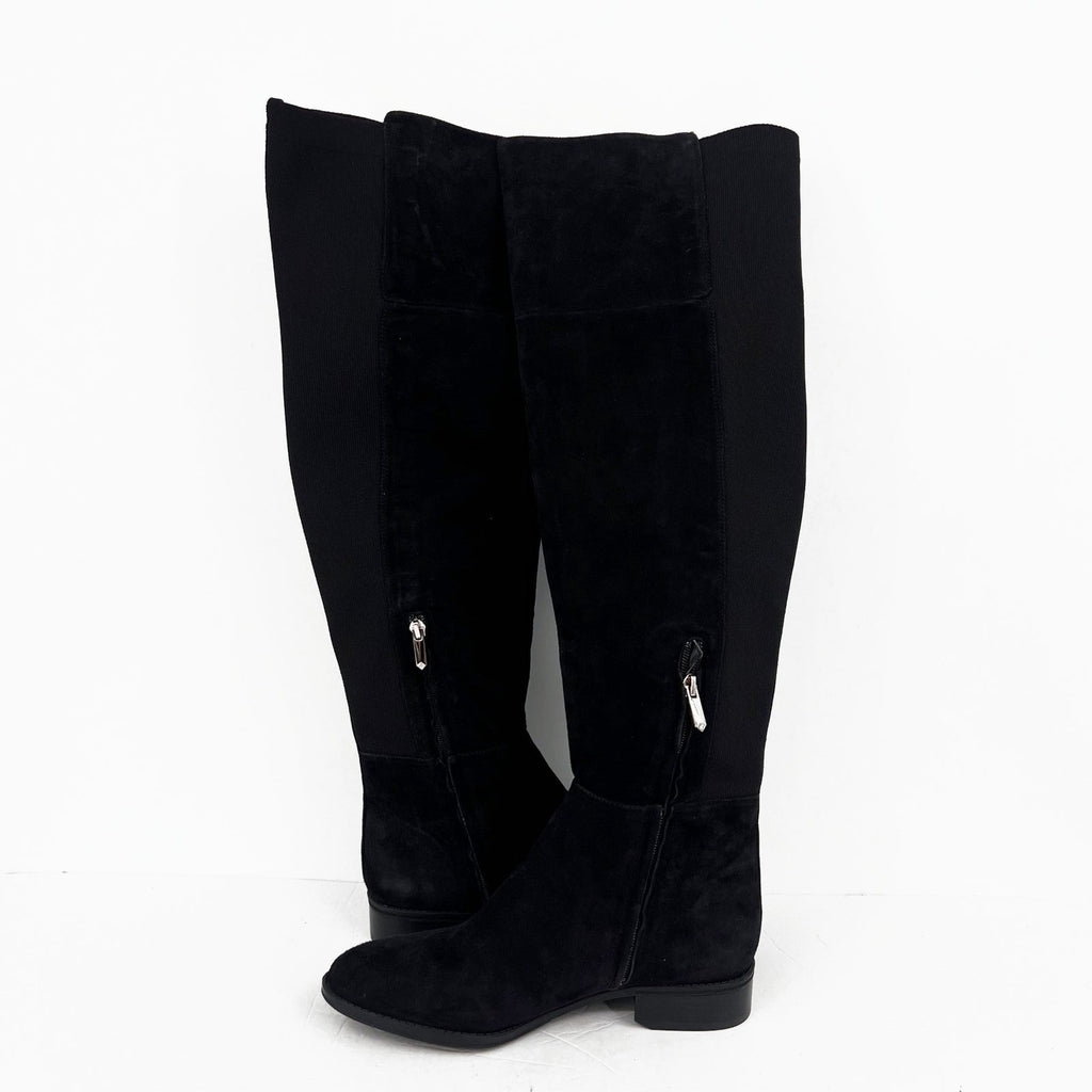 Sam Edelman Womens Pam Over the Knee Boots Size 9 EU 39 Black Suede Stretch NWOB