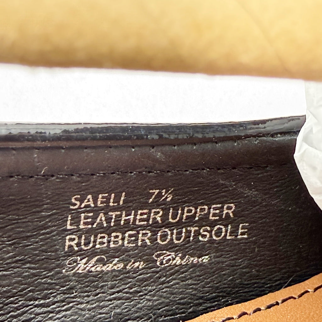 Donald Pliner Womens Saeli Loafers Size 7.5 M Black Nappa Leather Flats NIB