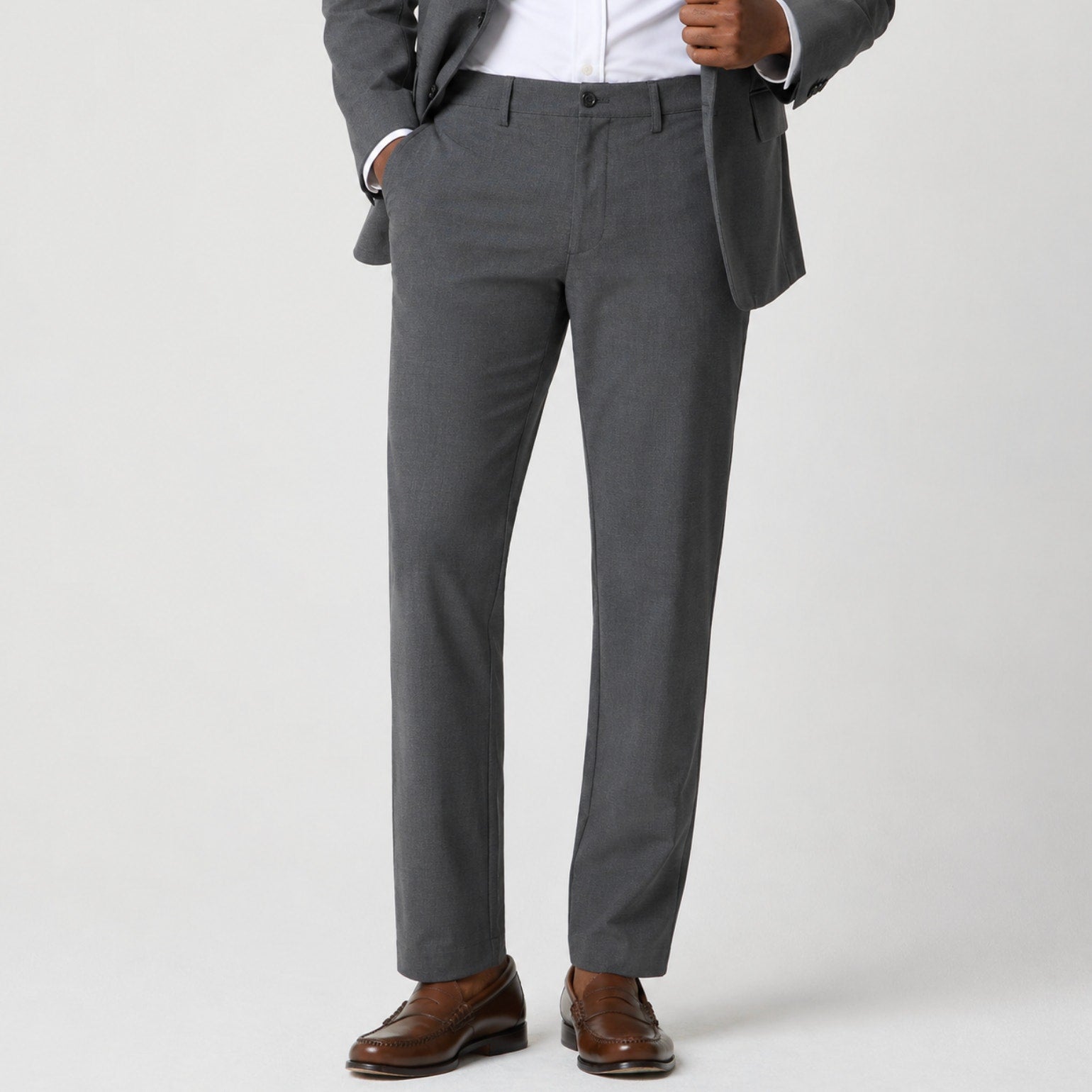 J.CREW Men's Slim-fit Thompson Performance Suit Pants 32x30 Grey Tapered Leg NWT