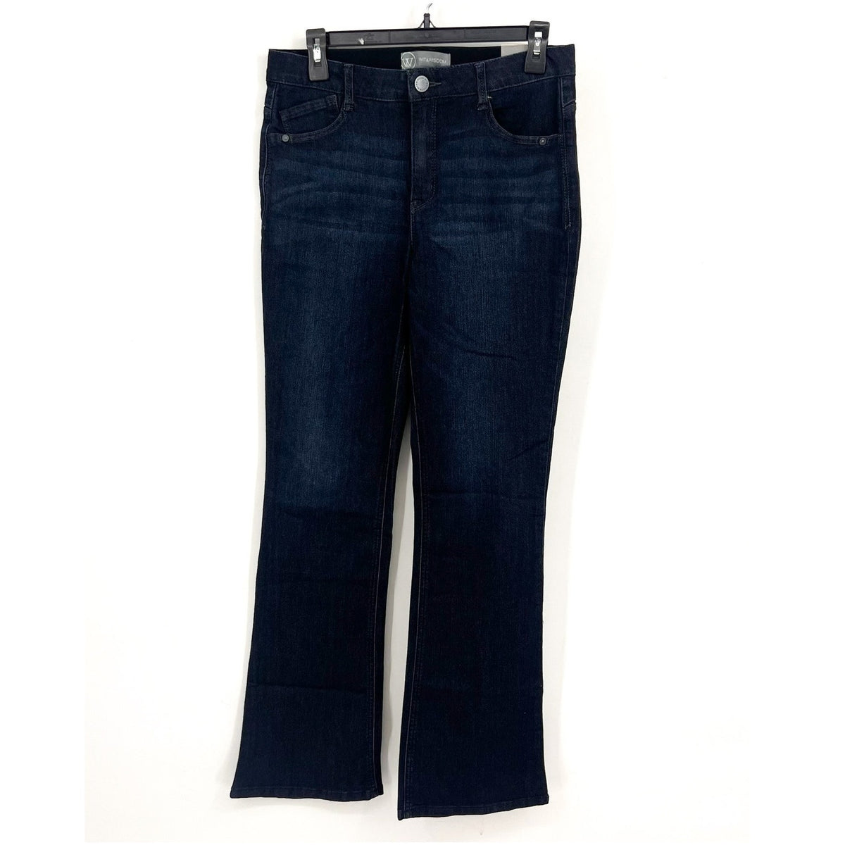WIT & WISDOM Ab'Solution Itty Bitty Bootcut Jeans Size 8 Very Dark Blue NWT