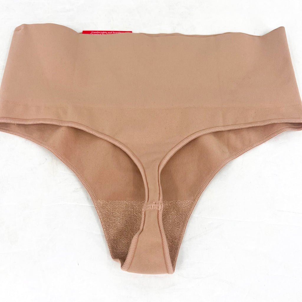 SPANX Women's EcoCare Seamless Shaping Thong Small Toasted Oatmeal 40048R NWT