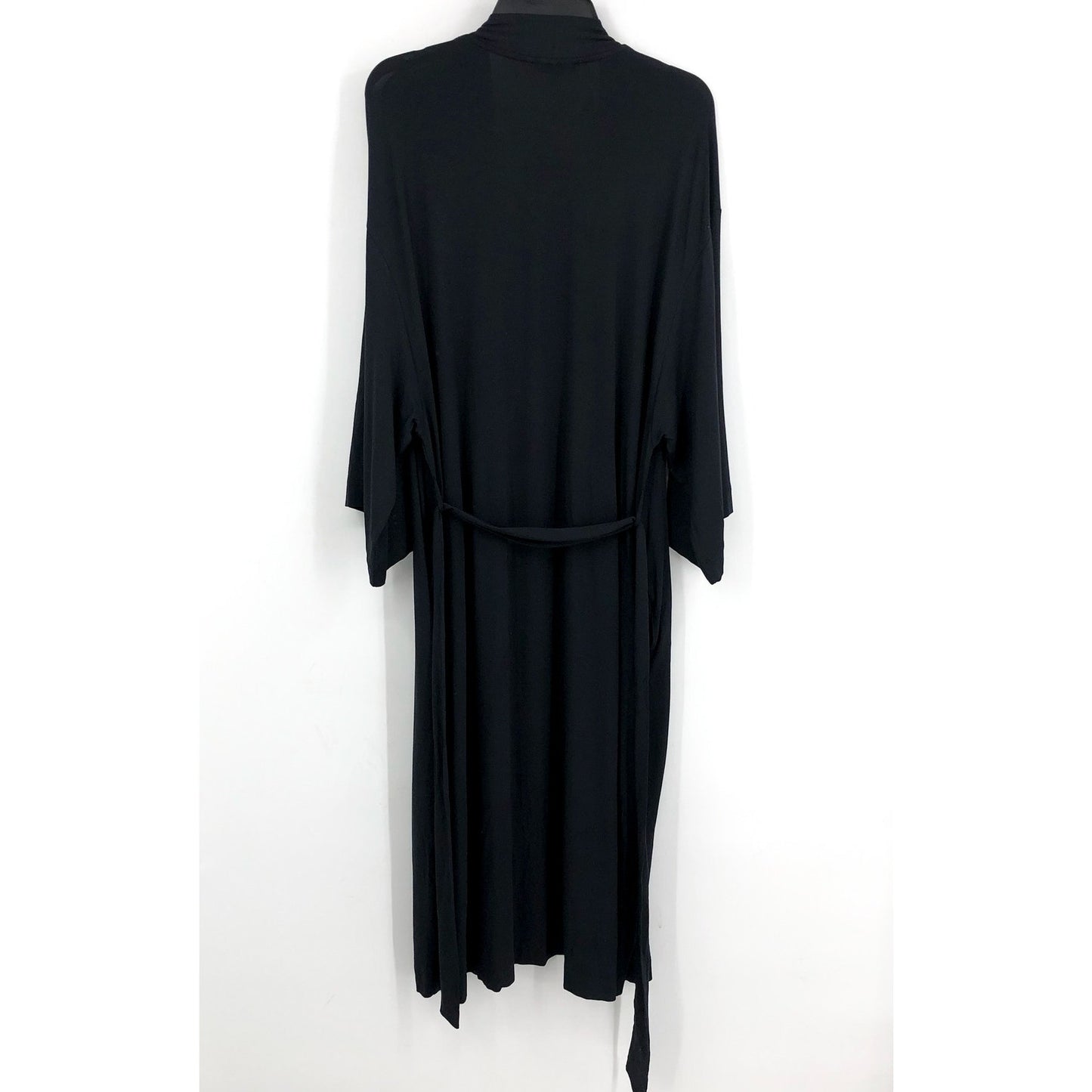 EBERJEY Women's Giselle Long Robe Medium Size 8-10 Black Long Sleeve Jersey NWT