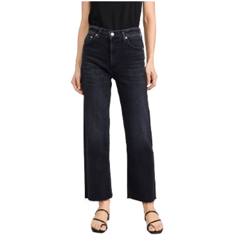RE/DONE Women's 90s Rigid Low Slung Jeans Size 26 Washed Black Cotton NWT