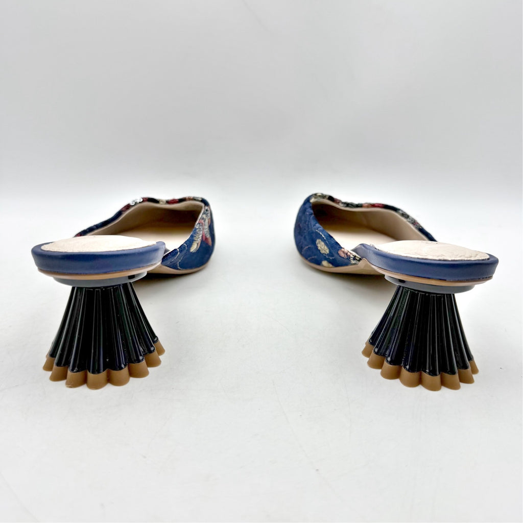 Cecelia New York Womens Melony Heeled Sandals US 6 Blue Sequins NWOB