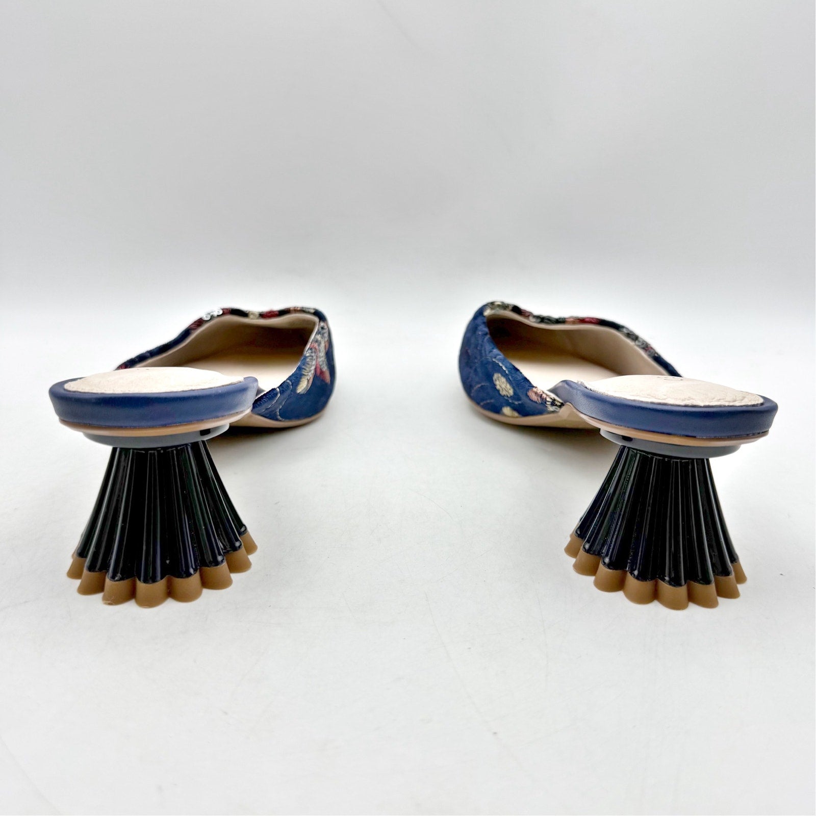 Cecelia New York Womens Melony Heeled Sandals US 6 Blue Sequins NWOB