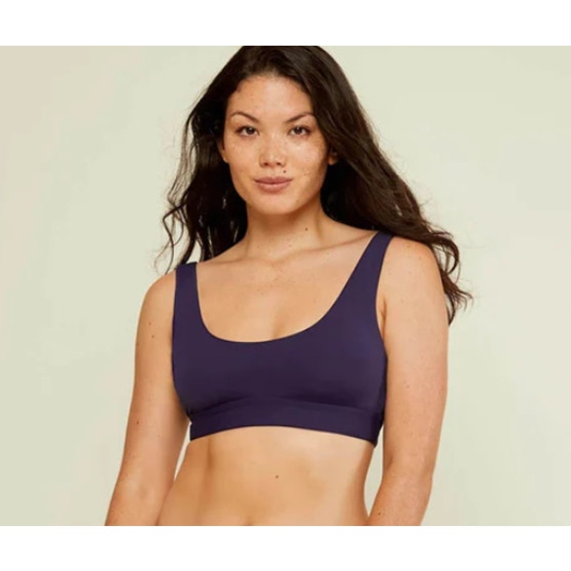 ANDIE SWIM Women's The Ventura Swim Top 3XL Navy Blue Scoop Neck NWT