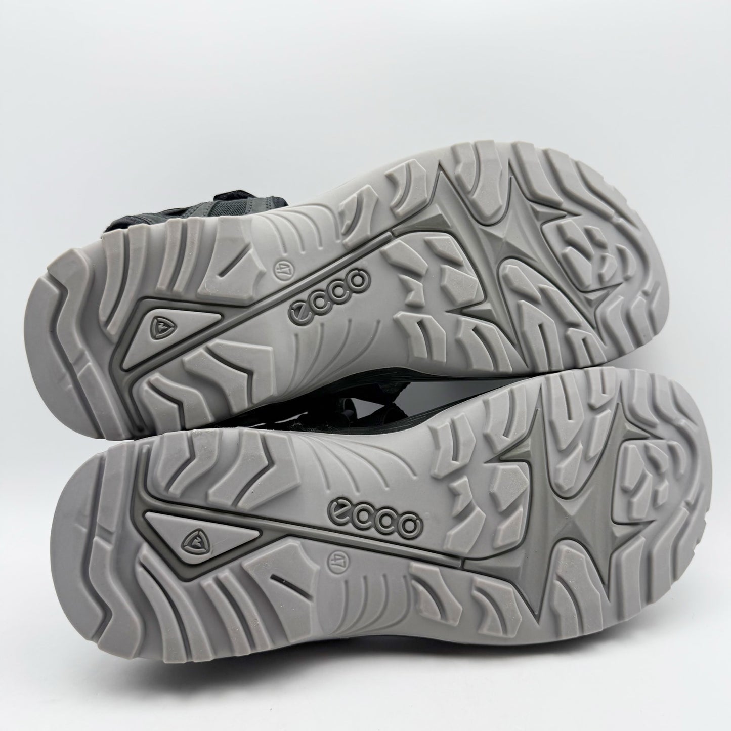 Ecco Mens Yucatan Coast Sandal US 13-13.5 EU 47 Black Leather Casual Sporty NWOB