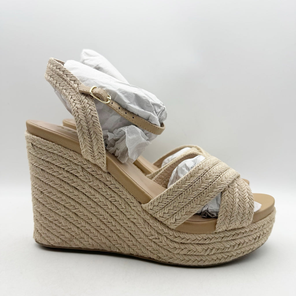 MIA Womens Alouette Wedge Sandal US 11 EU 42 Tan Natural Jute NWOB