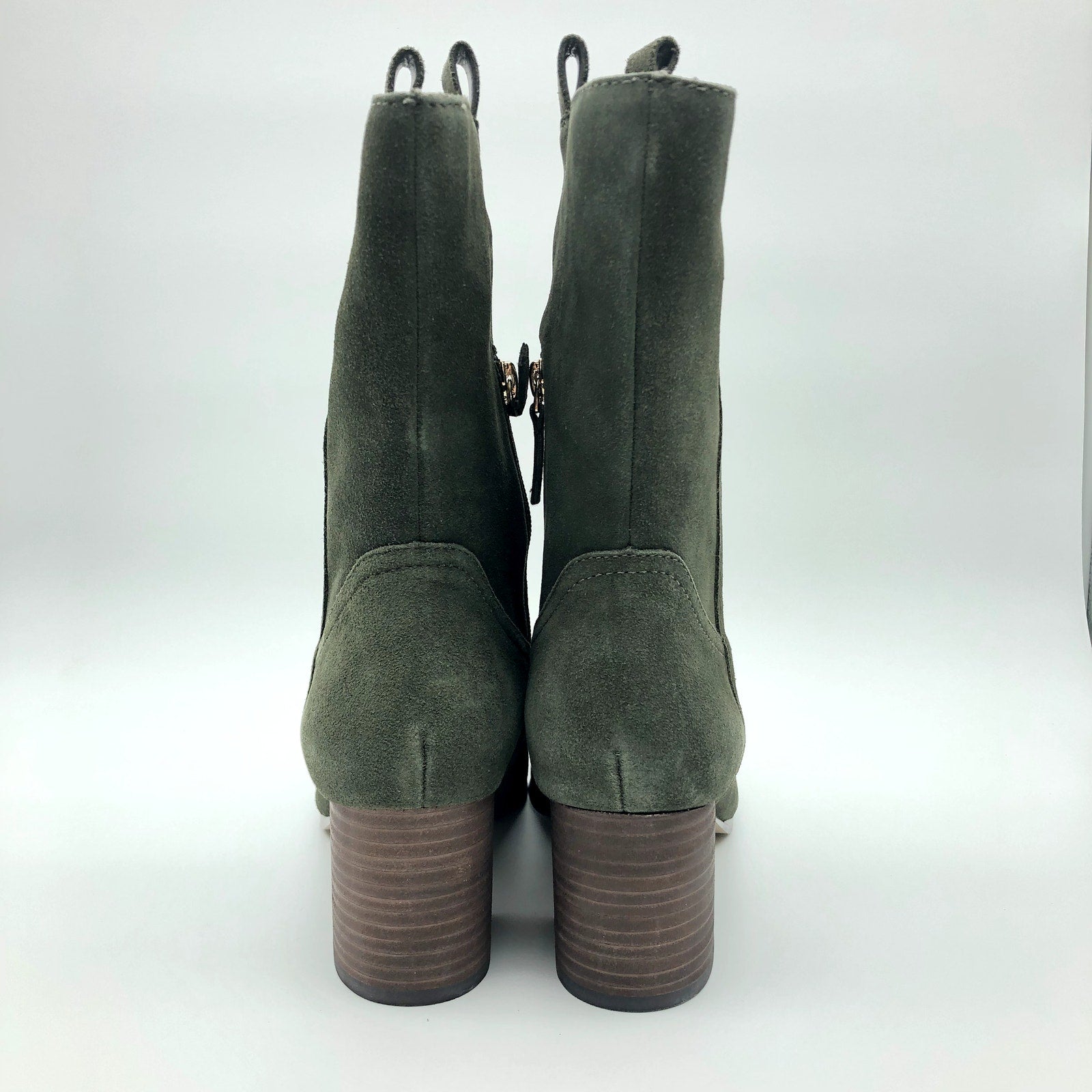 Violet & Red Womens Jarah Western Boot Size 6 Green Suede Mid Calf NWOB