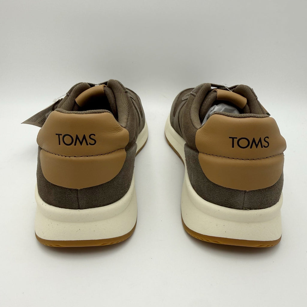 Toms Mens Travel Lite Retro Casual Sneakers Size 11 EU 44 Olive Brown Suede NIB