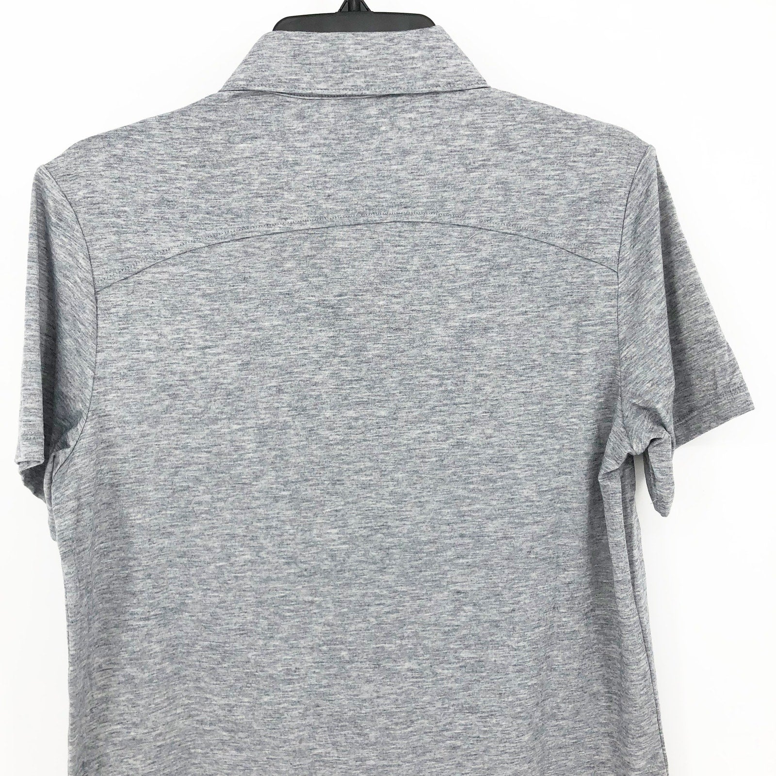 Ministry of Supply Mens Zip Polo Shirt XS Light Grey Composite Merino NWT