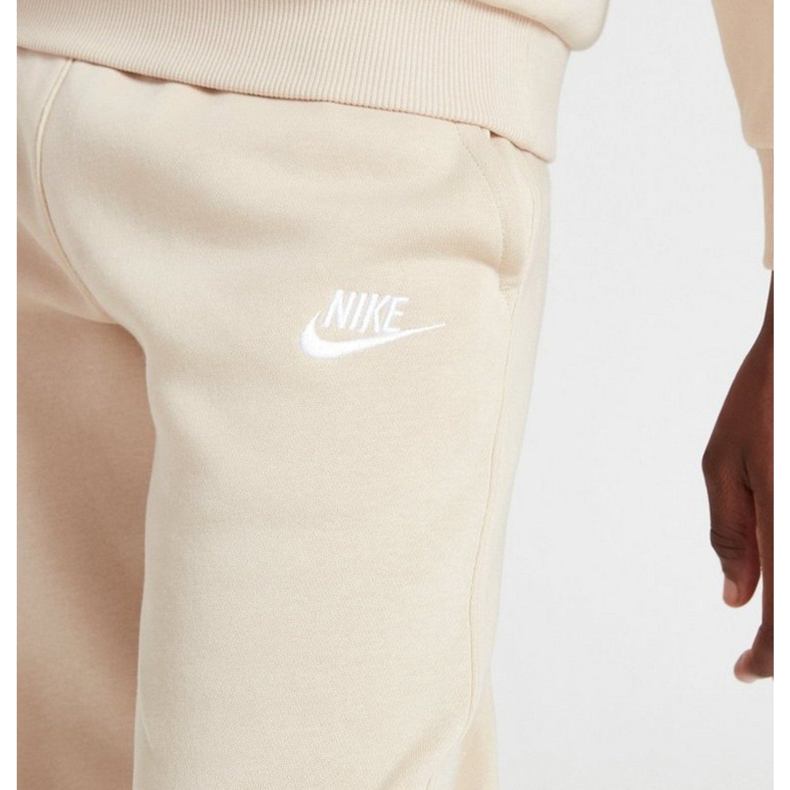 NIKE Kids Sportswear Club Fleece Joggers Pants Medium Cream White Boys Girls NWT