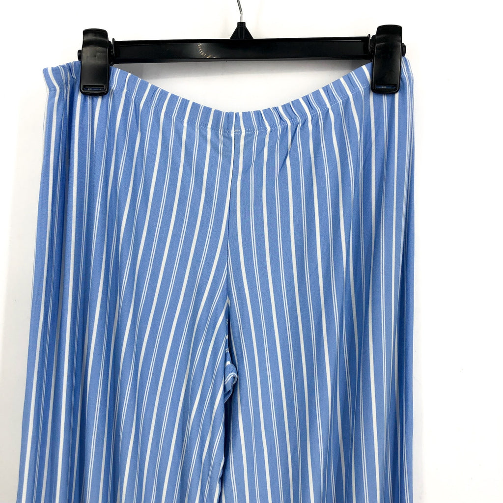 EBERJEY Gisele Print Long PJ Set Small Vista Blue Ivory Stripe TENCEL Modal NWT