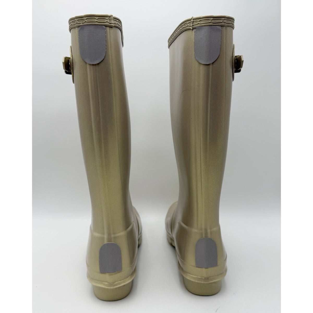 Hunter Girls Original Nebula Rain Boots Size 6 EU 37 Pale Gold Waterproof NWOB