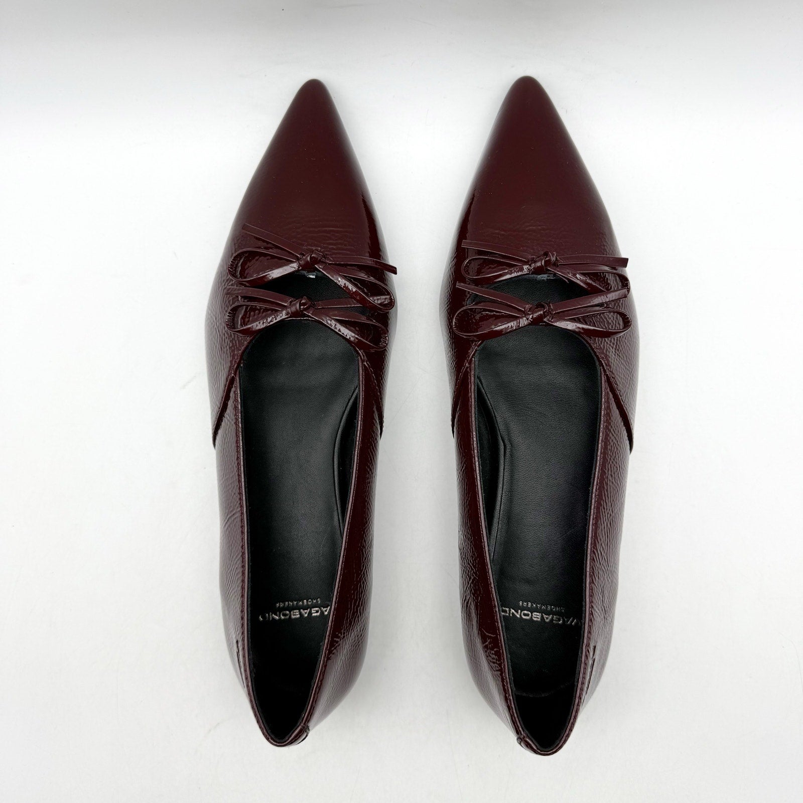 Vagabond Womens Hermine Ballet Flats EU 36 US 6 Red Burgundy Patent Leather NWOB