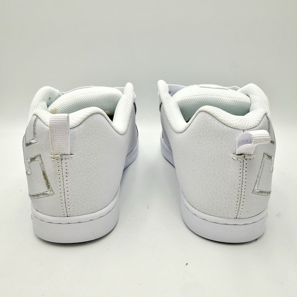 DC Womens Court Graffik Skate Sneakers Size 8 EU 39 White Leather NWOB
