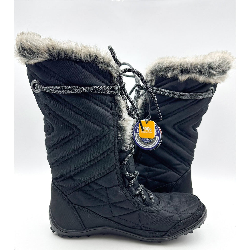 COLUMBIA Womens Minx Mid III Snow Boots Size 5 EU 36 Black Waterproof NWT