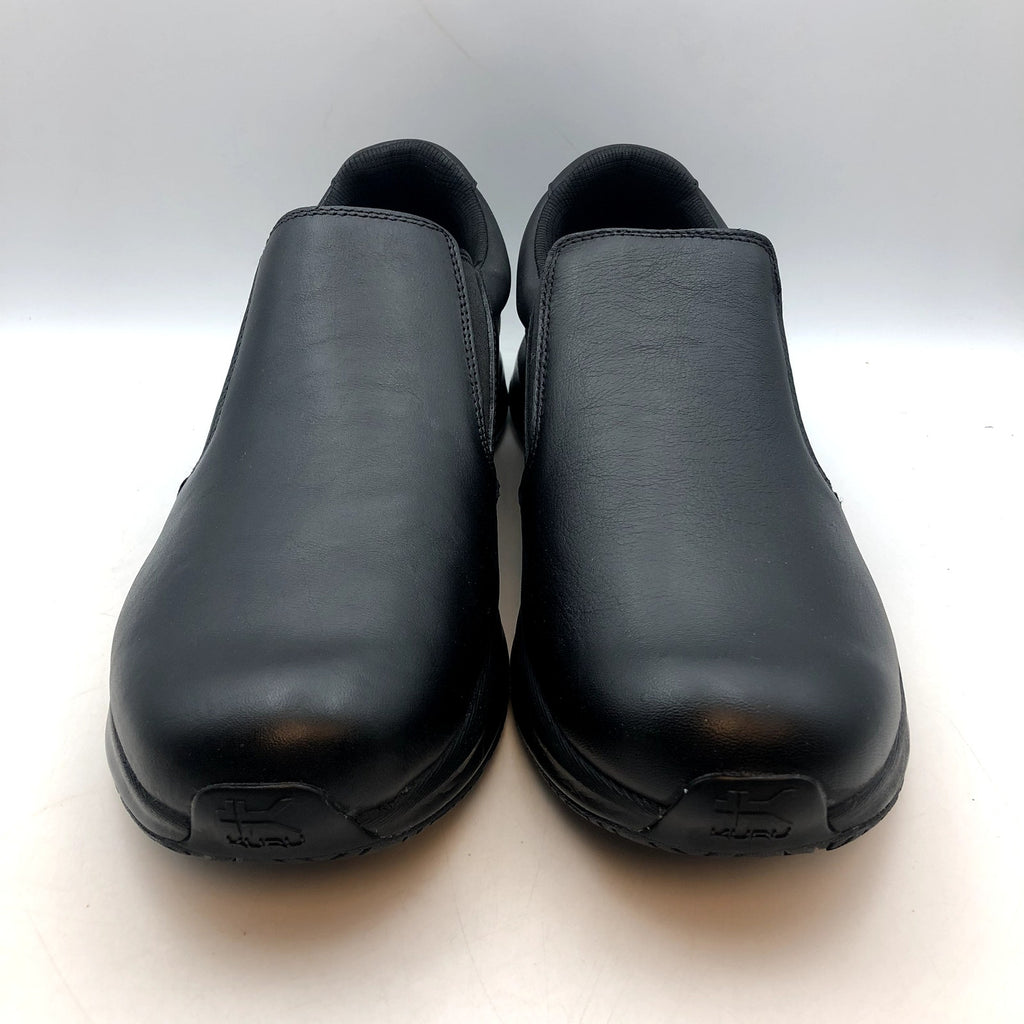 Kuru Mens Kivi 2 Slip On Sneakers 12.5 WIDE Jet Black Leather Anti Slip NWOB