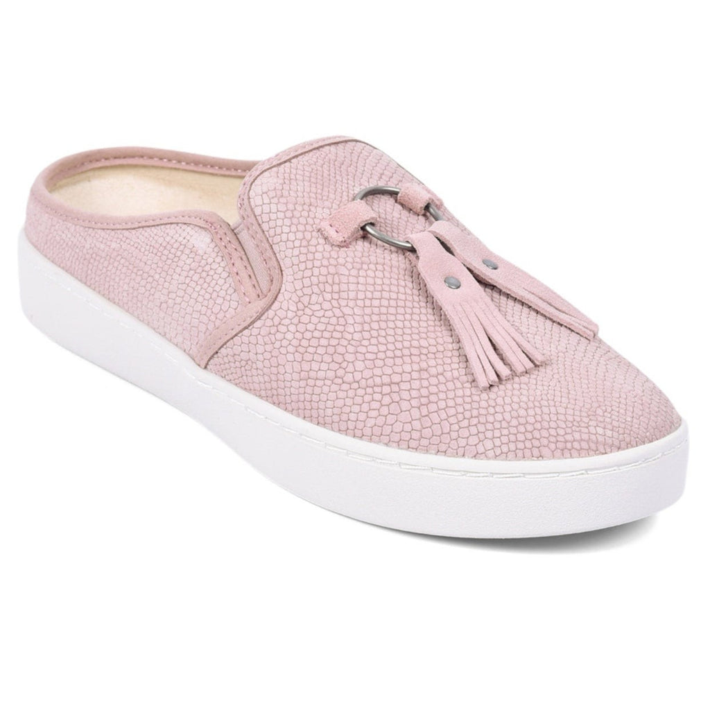 Spenco Women's Bindie Slide Slip On Shoe 9 Wide Blush Pink Embossed Suede NIB