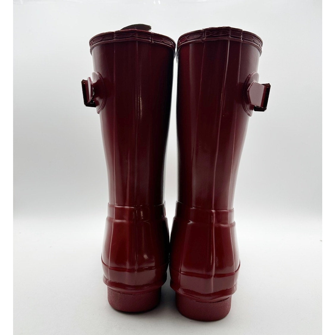 Hunter Womens Original Short Gloss Boots US Size 6 EU 37 Military Red NIB