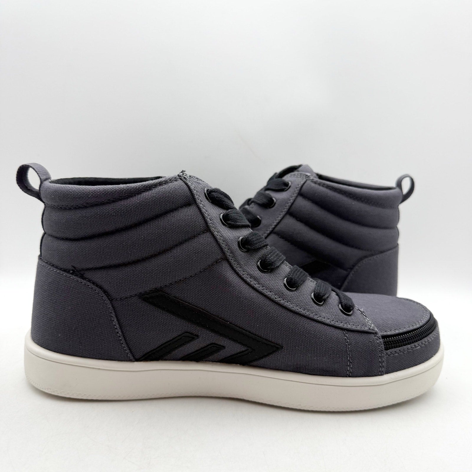 Billy Footwear Mens CS High-Top Sneaker US 9 Wide EU 42 Black Charcoal NWOB
