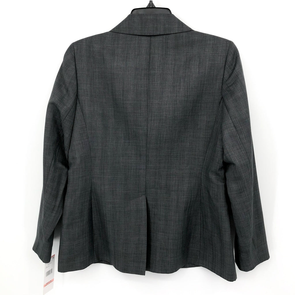 LE SUIT Women's Suit Jacket SIZE 6 Petite Grey Blazer NWOT