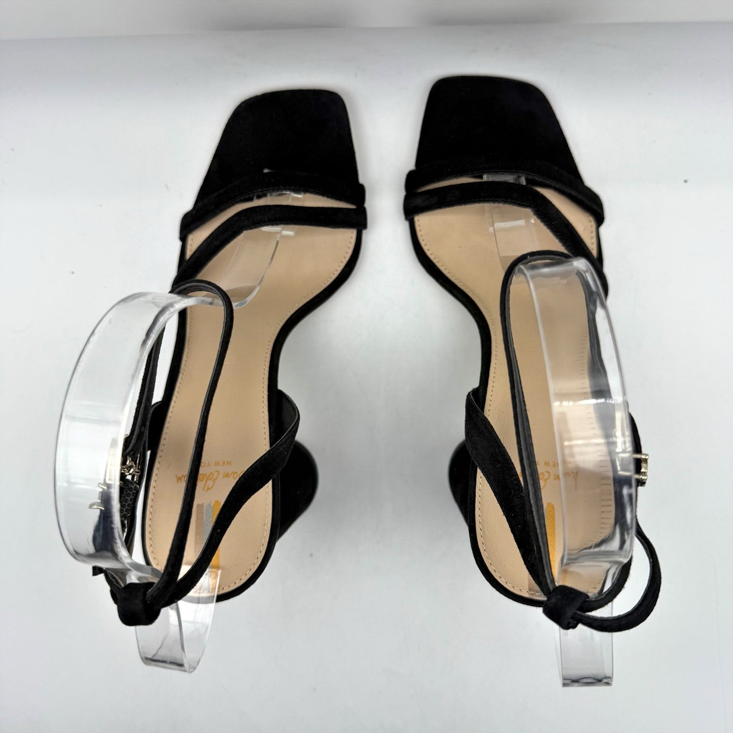 Sam Edelman Womens Kia Heeled Sandal US 7 EU 37 Black Suede NWOB