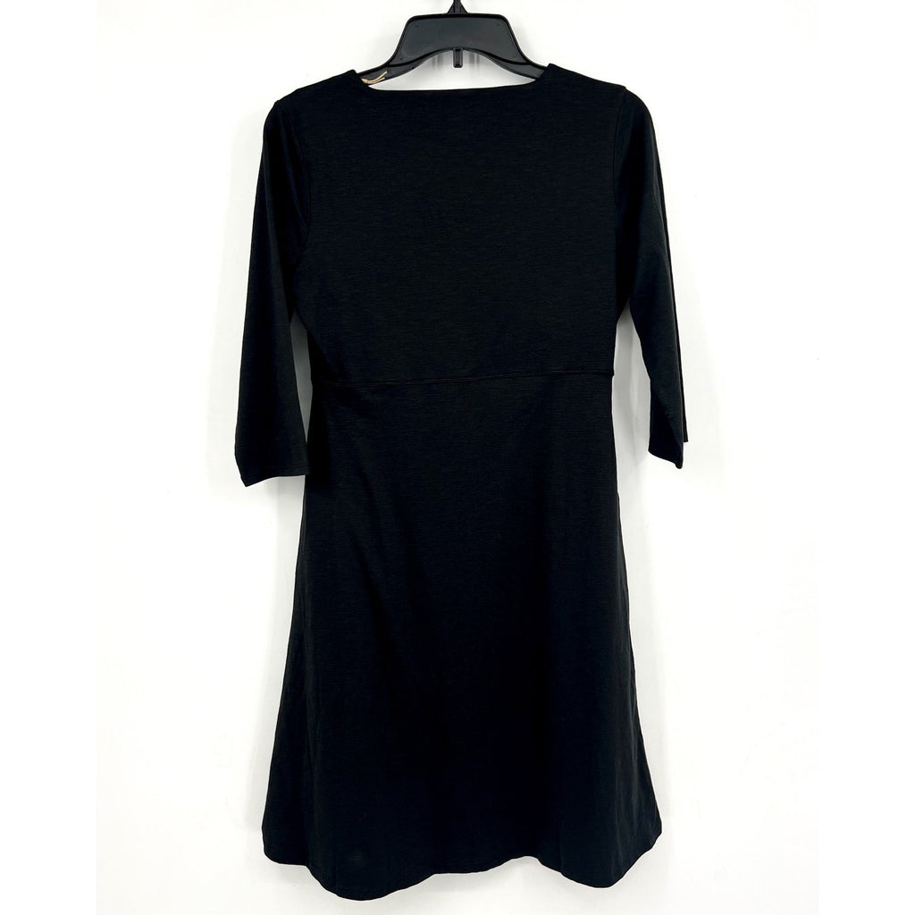TOAD & CO. Women's Rosalinda A-line Knit Dress Small Black 3/4 Sleeves NWT
