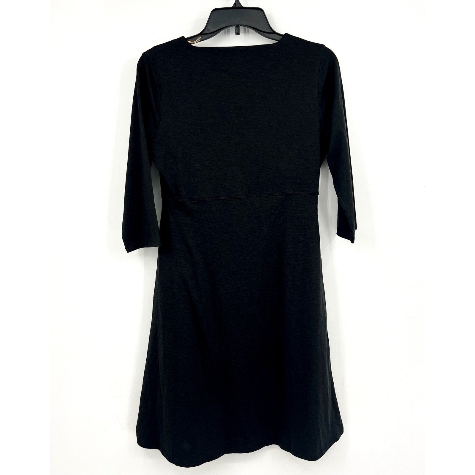 TOAD & CO. Women's Rosalinda A-line Knit Dress Small Black 3/4 Sleeves NWT