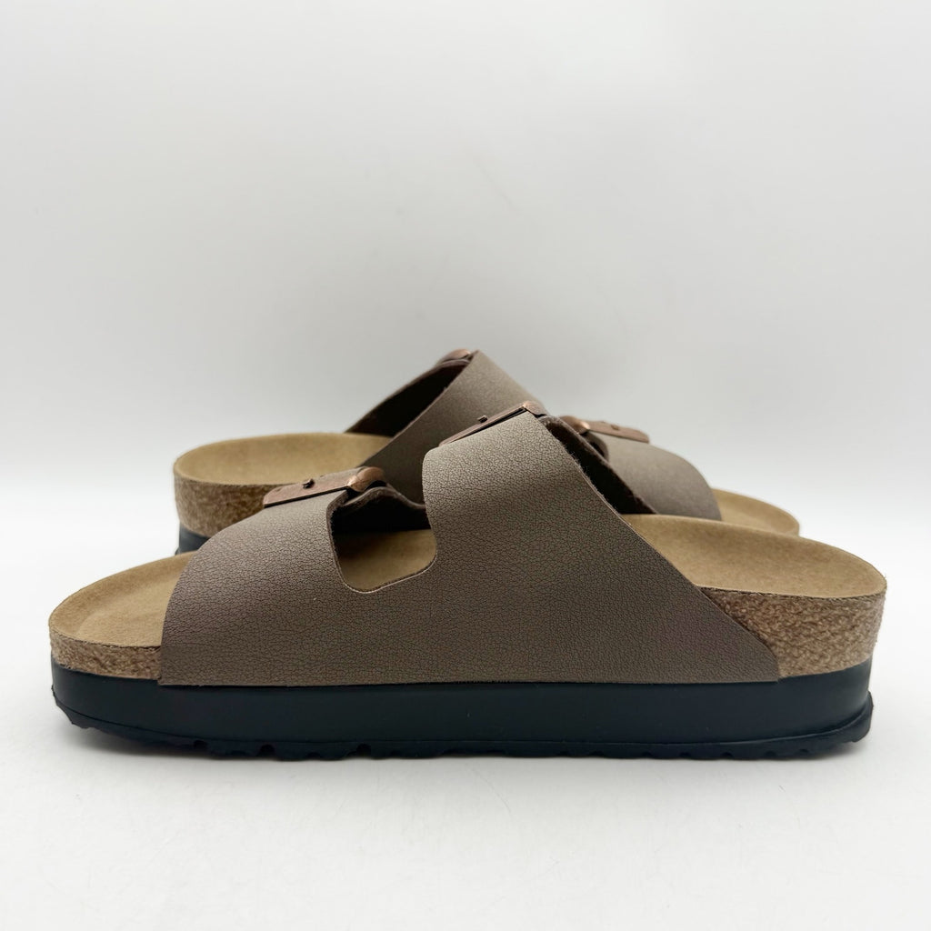 Birkenstock Papillio Women Arizona Platform Sandal EU 37 US 6 Brown Leather NWOB