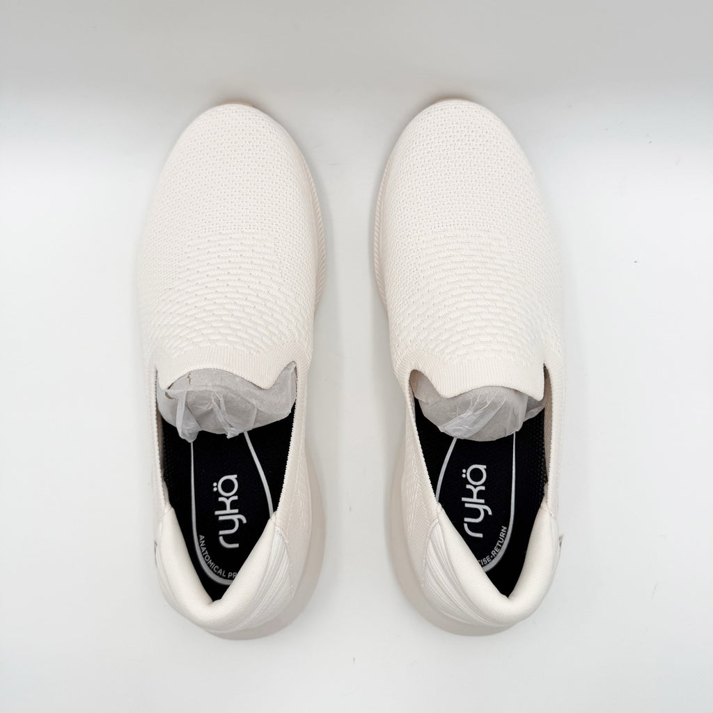 Ryka Womens Fling Slip On Casual Sneakers Size 11 Wide EU 42 White NIB