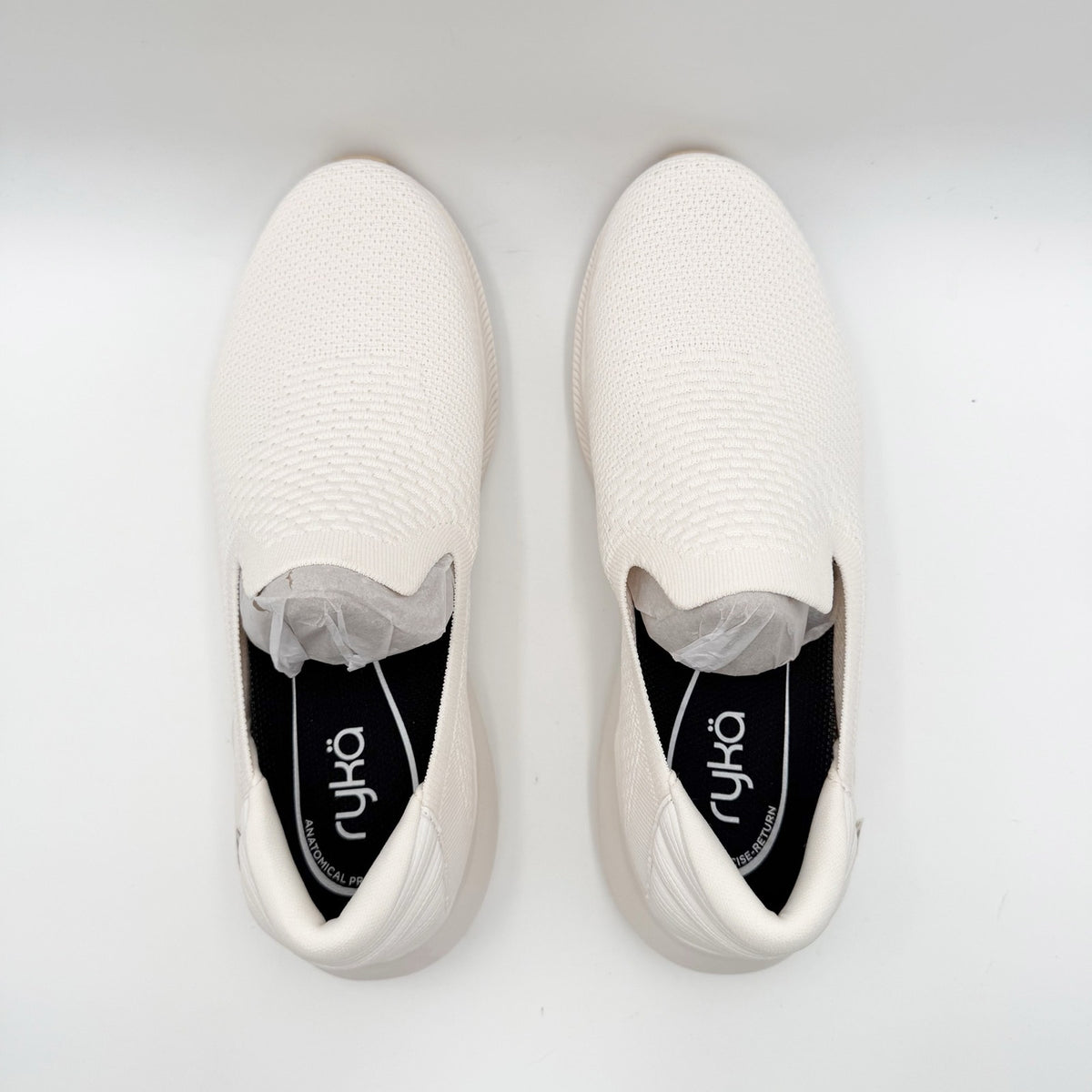 Ryka Womens Fling Slip On Casual Sneakers Size 11 Wide EU 42 White NIB