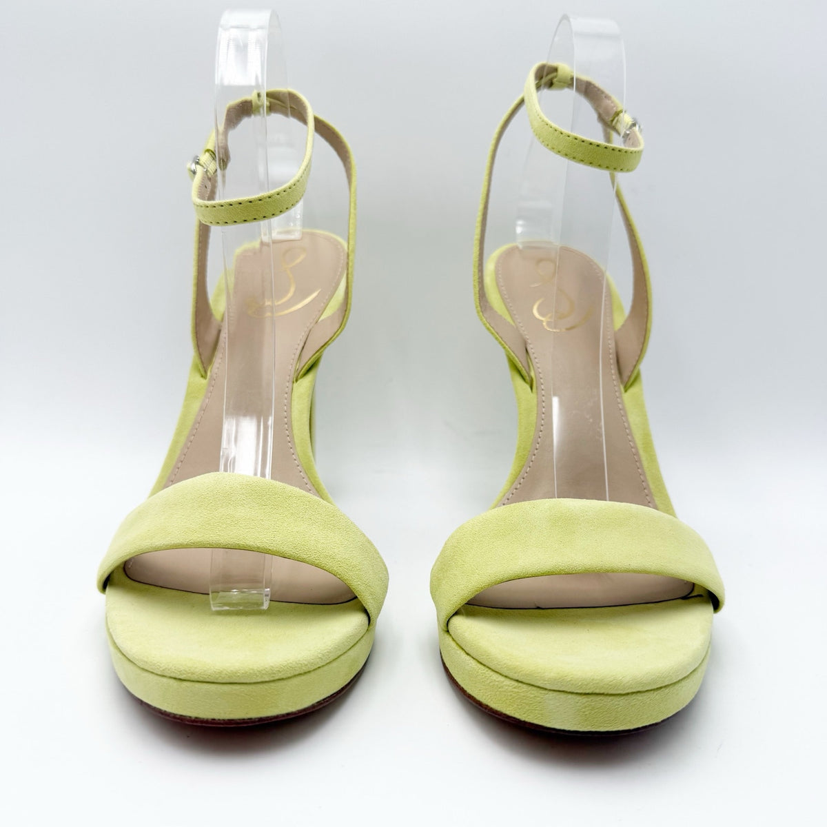 Sam Edelman Womens Jade Heeled Sandals Size 10 M Kiwi Green Suede NWOB