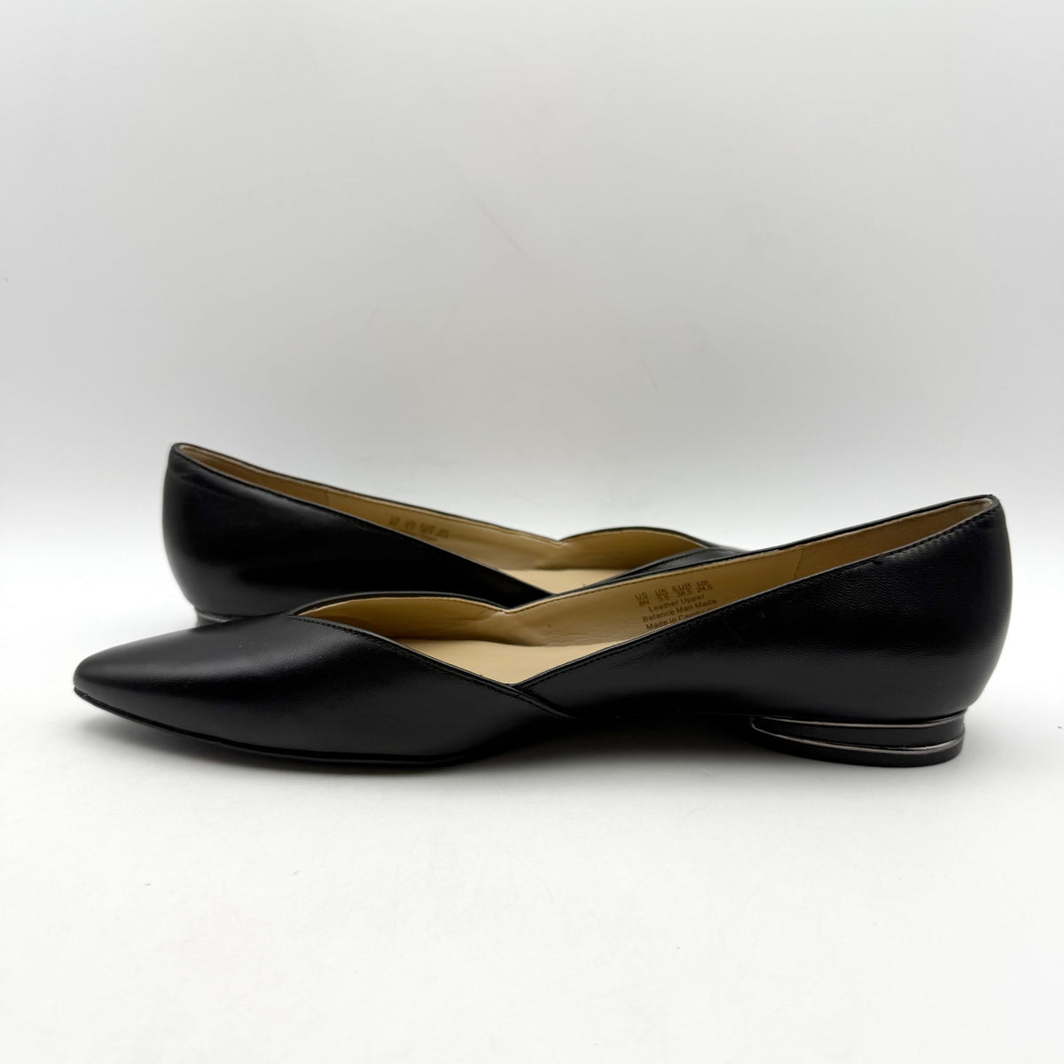 Naturalizer Womens Havana Flats Size 6 M EU 36 Black Leather NIB