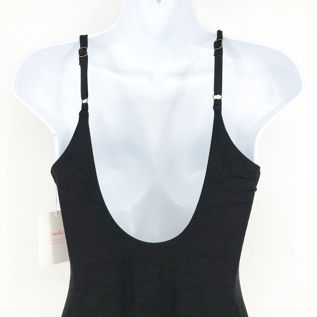 ANDIE SWIM Santorini One Piece Swimsuit XXL Black US 18 Cut Out Low Back NWT