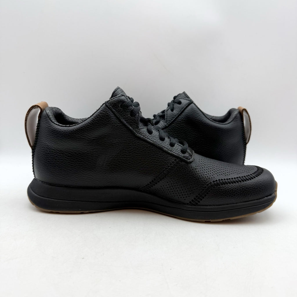 YORK Athletics Womens The Henry Mid Trainer Sneakers US 8 Black Leather NIB