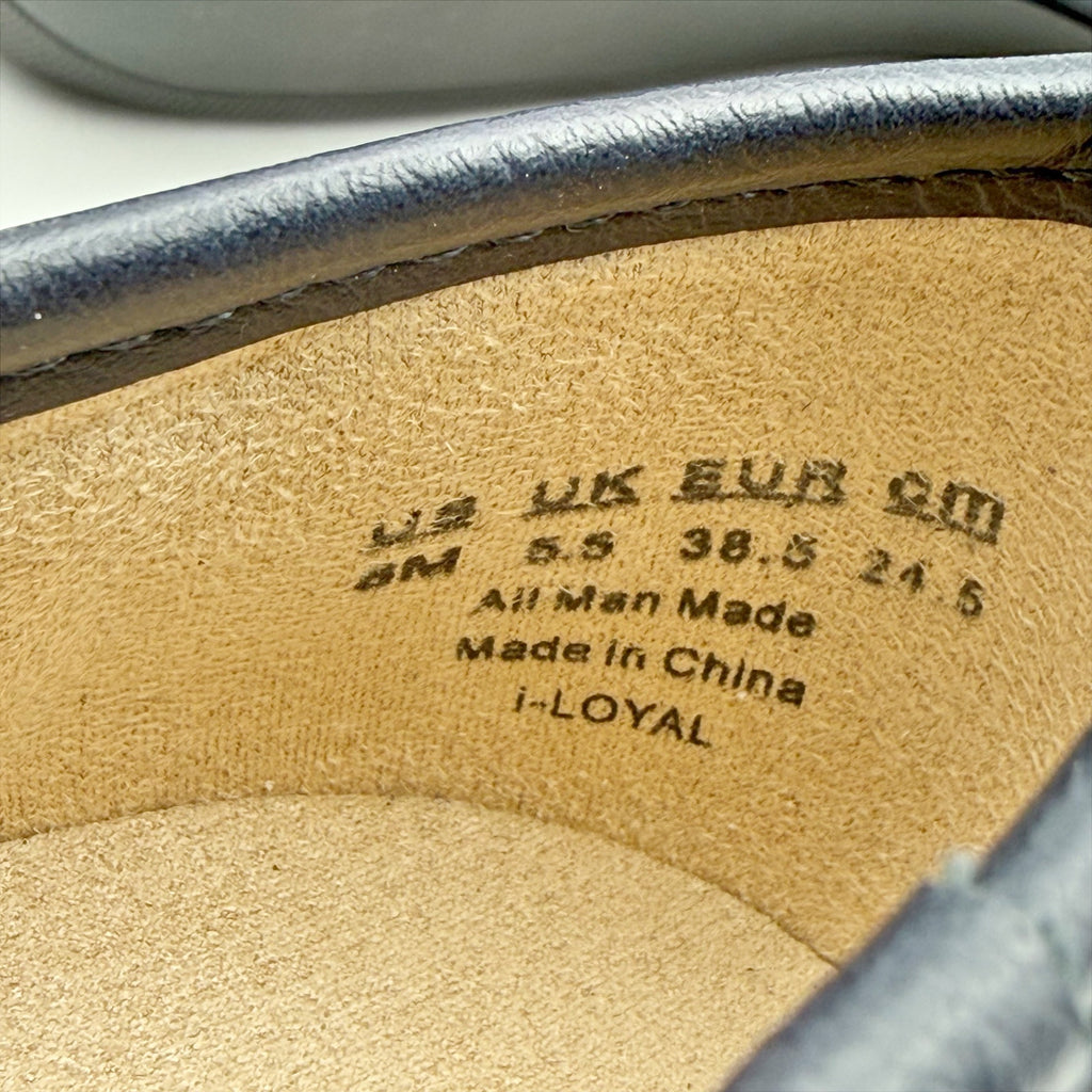 LifeStride Womens Loyal Wedge Mary Janes Size 8 M Navy Blue Vegan Leather NIB