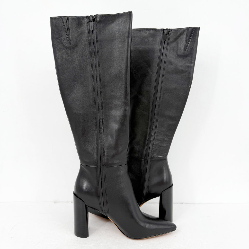 Vince Womens Pilar Knee High Boots US 6 M EU 36 Black Leather NIB