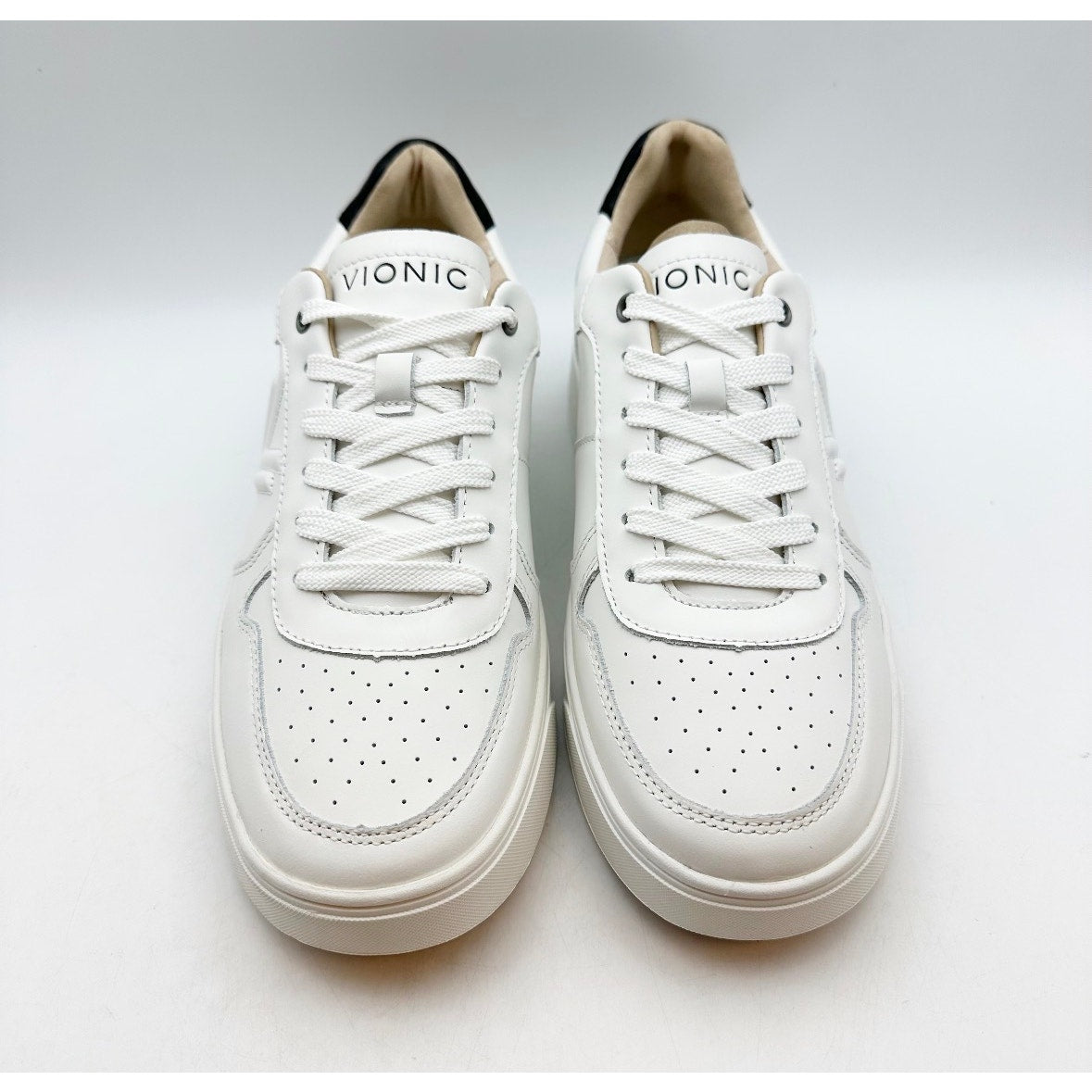Vionic Womens Kimmie Casual Court Sneakers Size 10 M EU 41 White Leather NIB