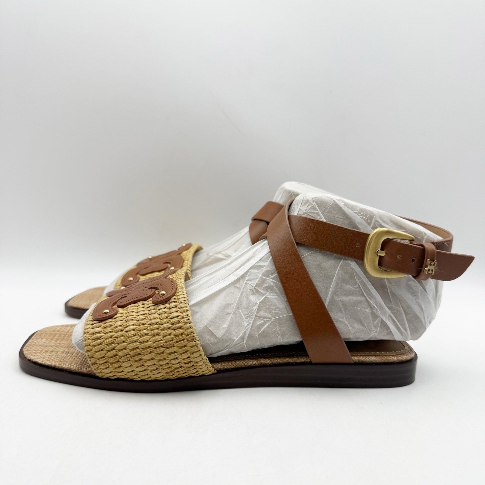 Sam Edelman Womens Ilsie Ankle Strap Sandals SIZE 6.5 Brown Leather NWOB