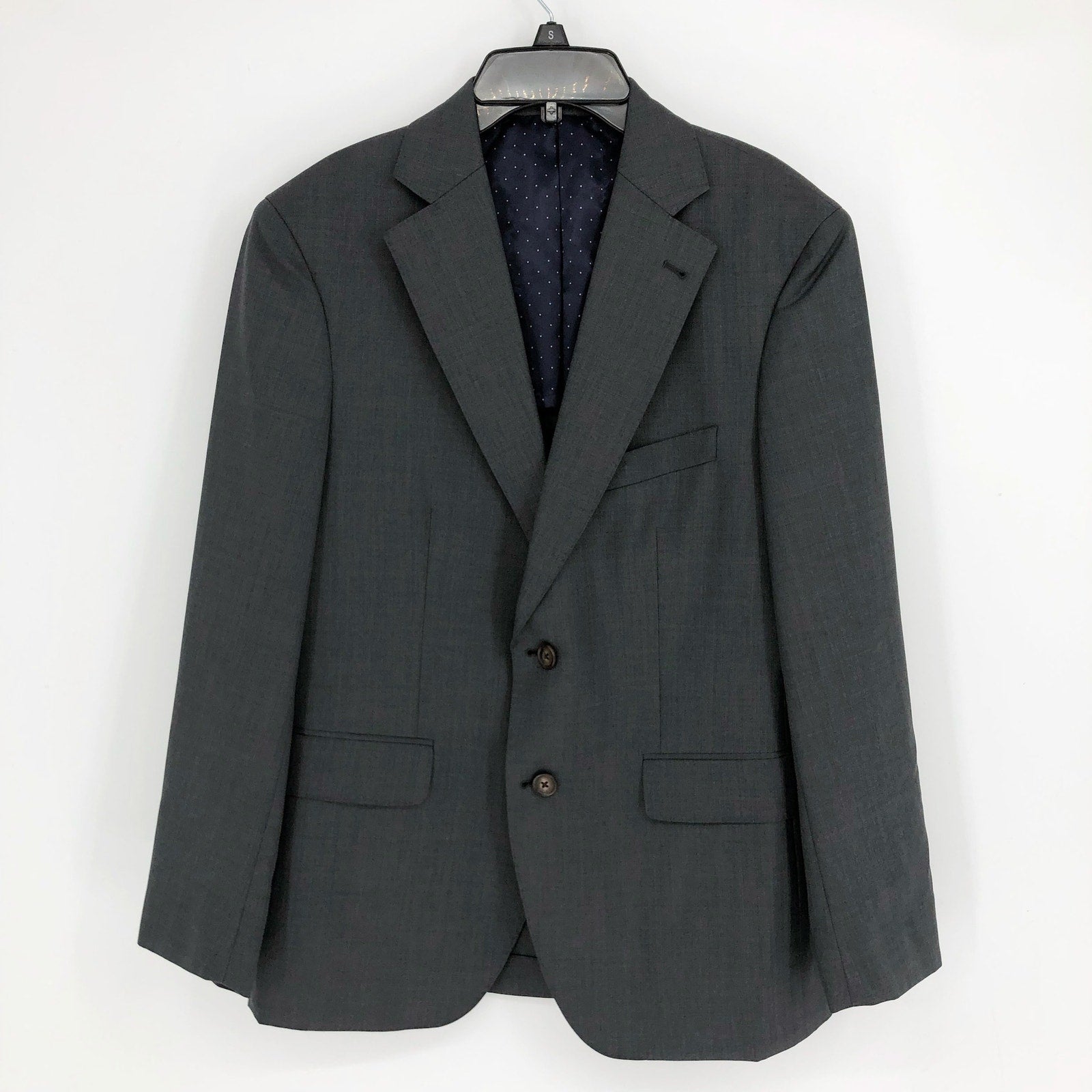 ALTON LANE Men's Tailored Fit Suit Jacket 38S Gray Wool Blend 2 Button NWOT