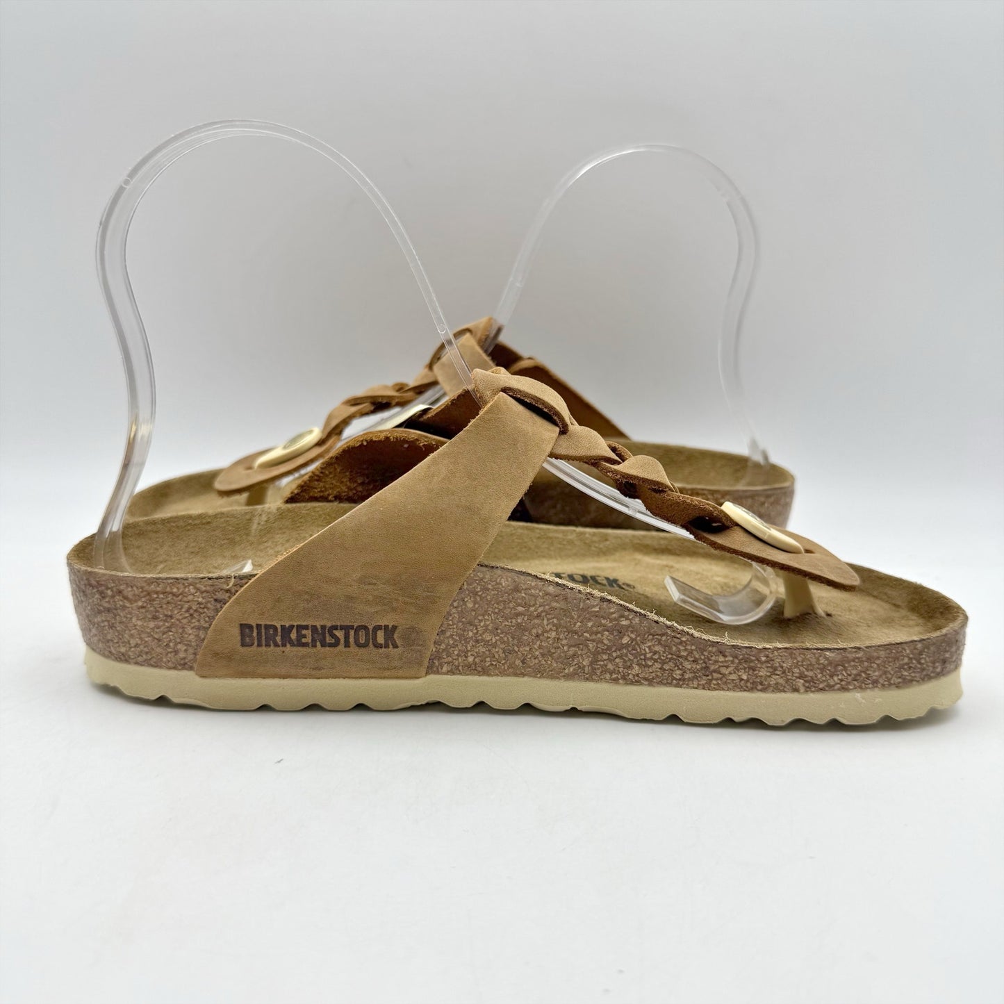 Birkenstock Womens Gizeh Braided Sandal EU 36 US 5 Brown Leather NWOB